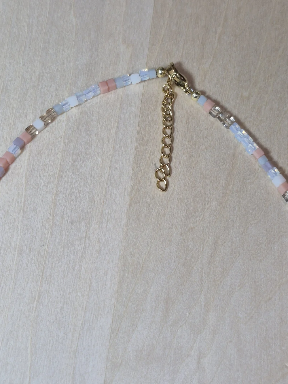 🧡💛NEW🧡💛 PRETTY!! Chopstick Freshwater Pearl Nat. Stone Mini Cube Necklace